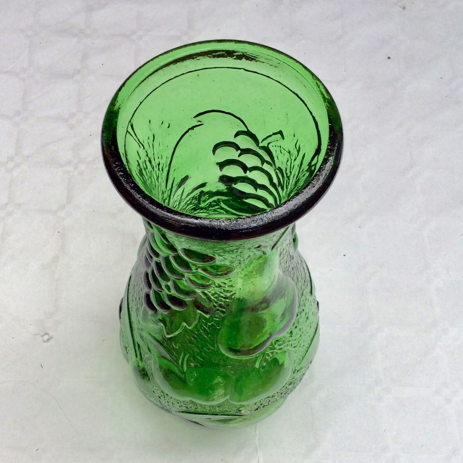 Old glass vase manufactured Italian model Constantin dimension: height -27cm- diameter -14