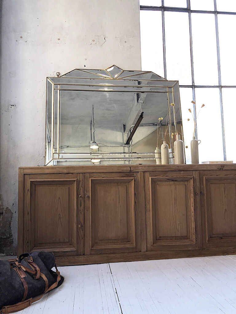 Italian design milked gold mirror