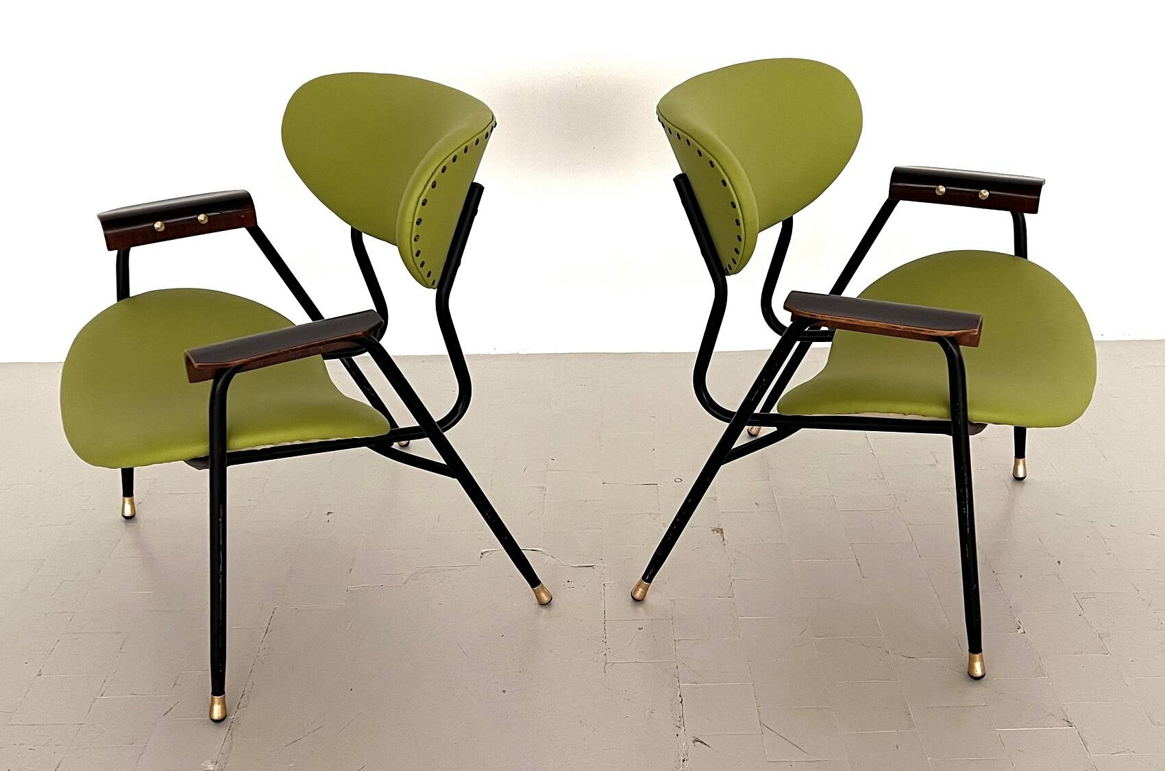 Pair of Lounge Chairs by Gastone Rinaldi, 1960s