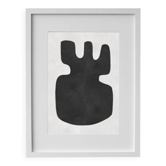Framed abstract painting