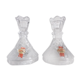 Cut crystal bougeoirs