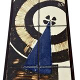 Vintage plant table small side table with rosewood tiles