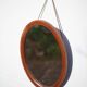 Vintage oval mirror, hanging mirror, inlaid wood mirror, wall mirror, wall decoration