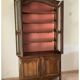 Impressive sideboard, two-part display cabinet in walnut