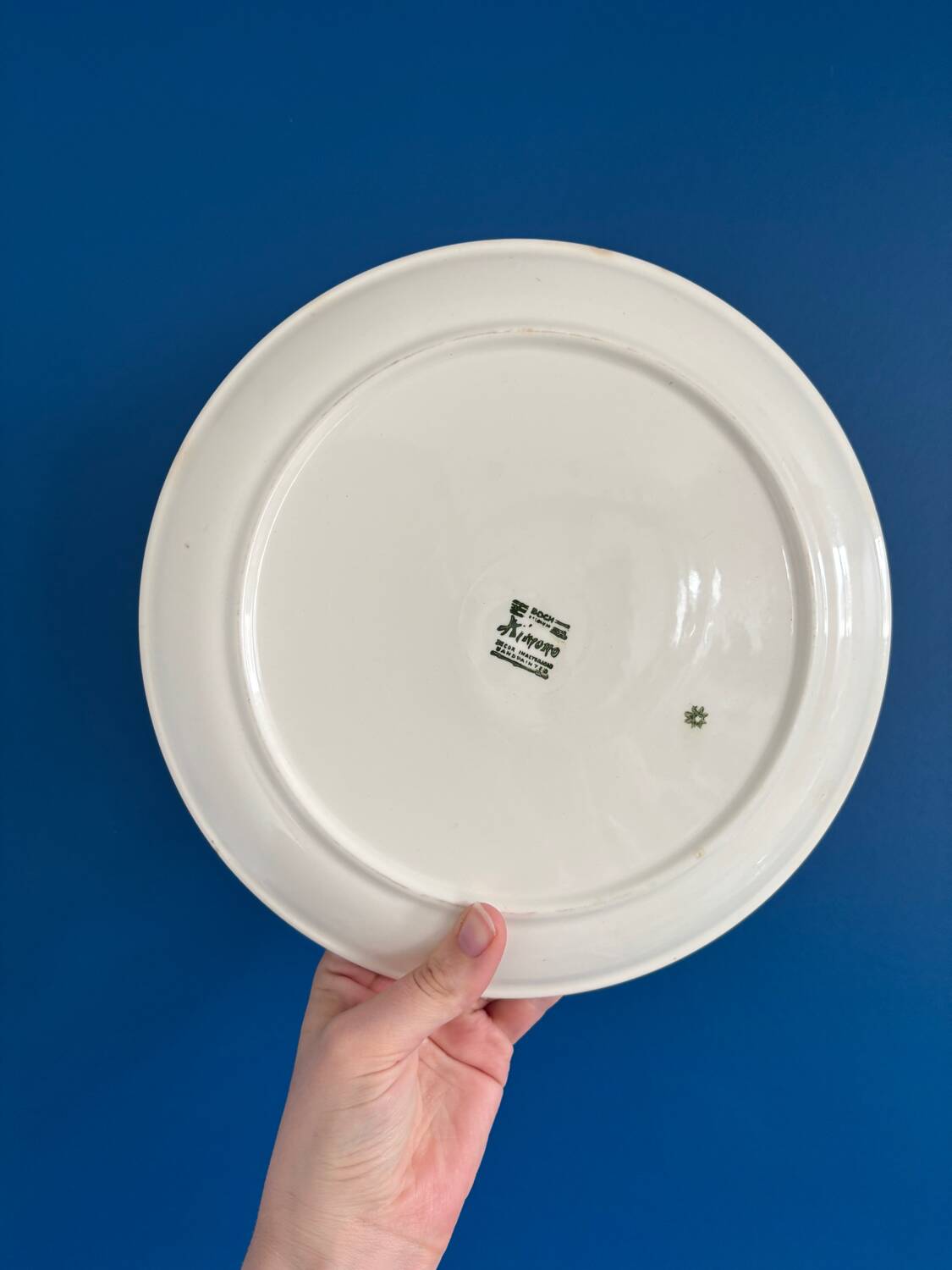 Set of 6 vintage Boch La Louviere plates, 1970s kimono model