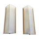 Perspex angle sconces and white lacquered metal with double lamp 1 pair