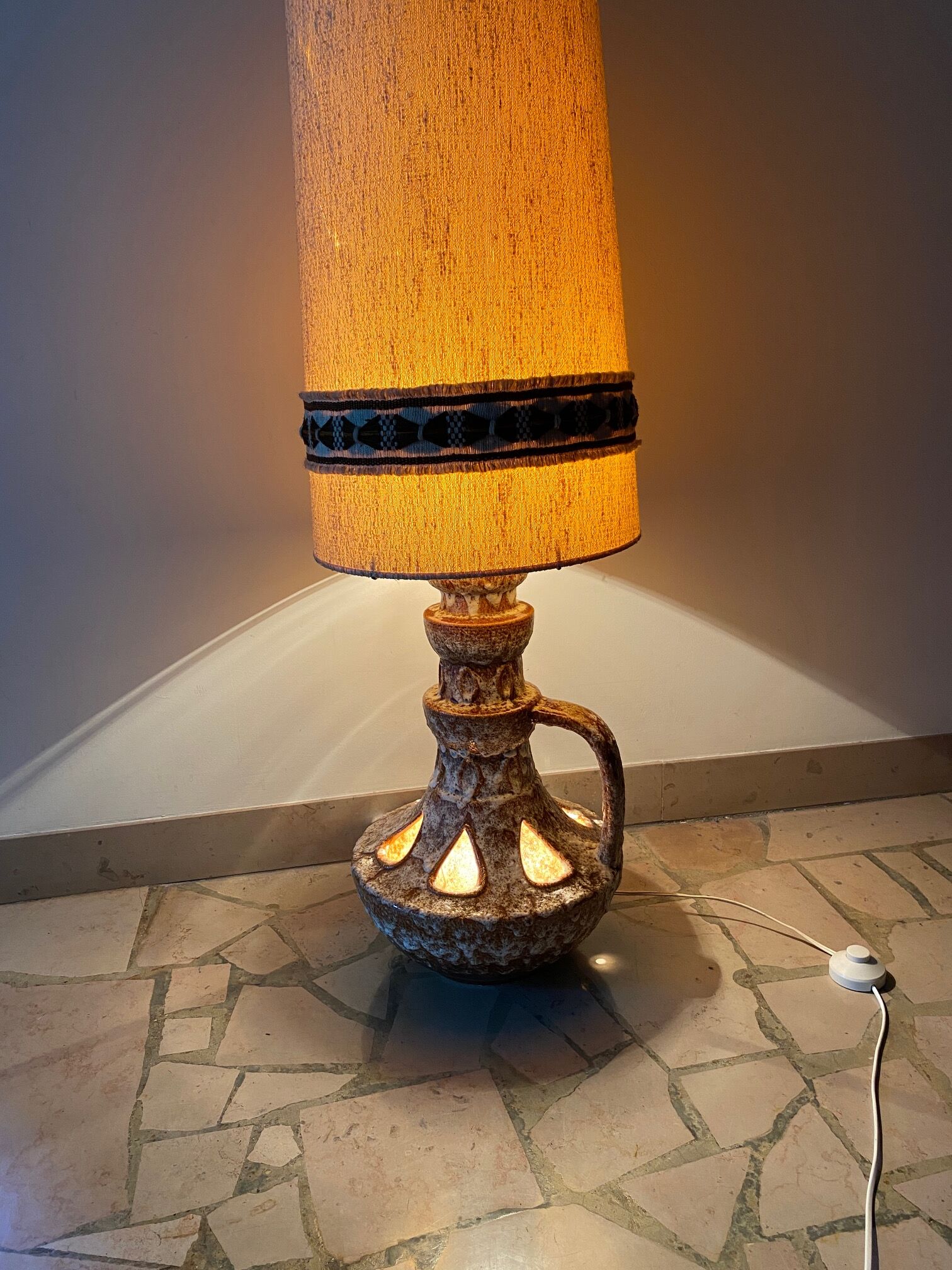Lampe ceramique année 70 west germany