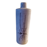 Bottle vase signed Henri Cimal ceramic Vallauris