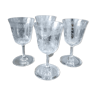 Suite of 4 glasses of cooked wine or port in baccarat crystal model lafayette