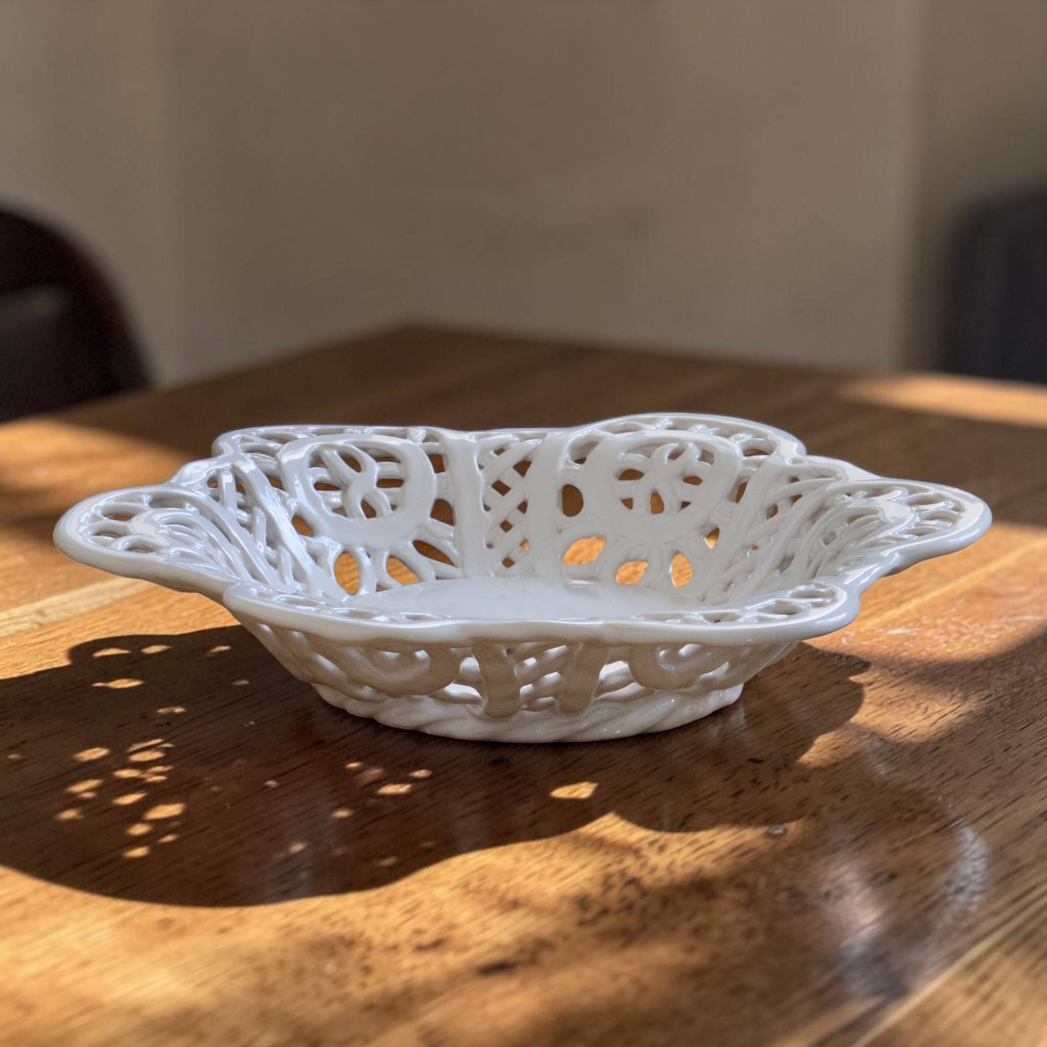 Vintage cup in openwork porcelain lace