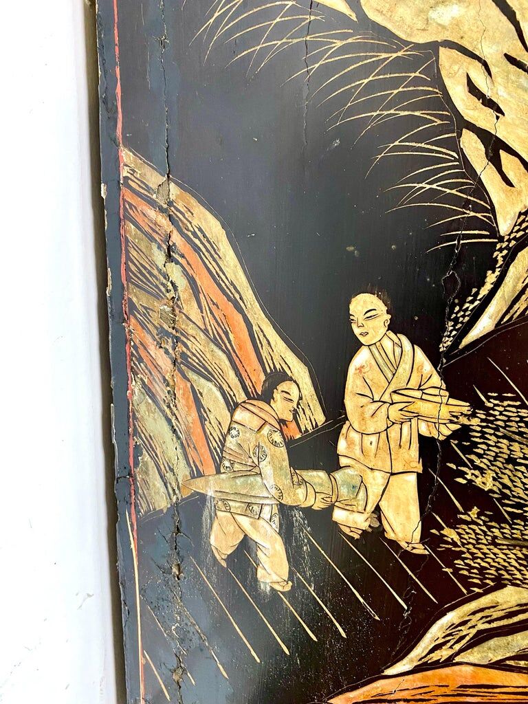 Black lacquered Chinese cabinet 19th century