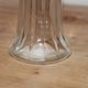 Vintage striped glass and patinated metal oil serving utensil.