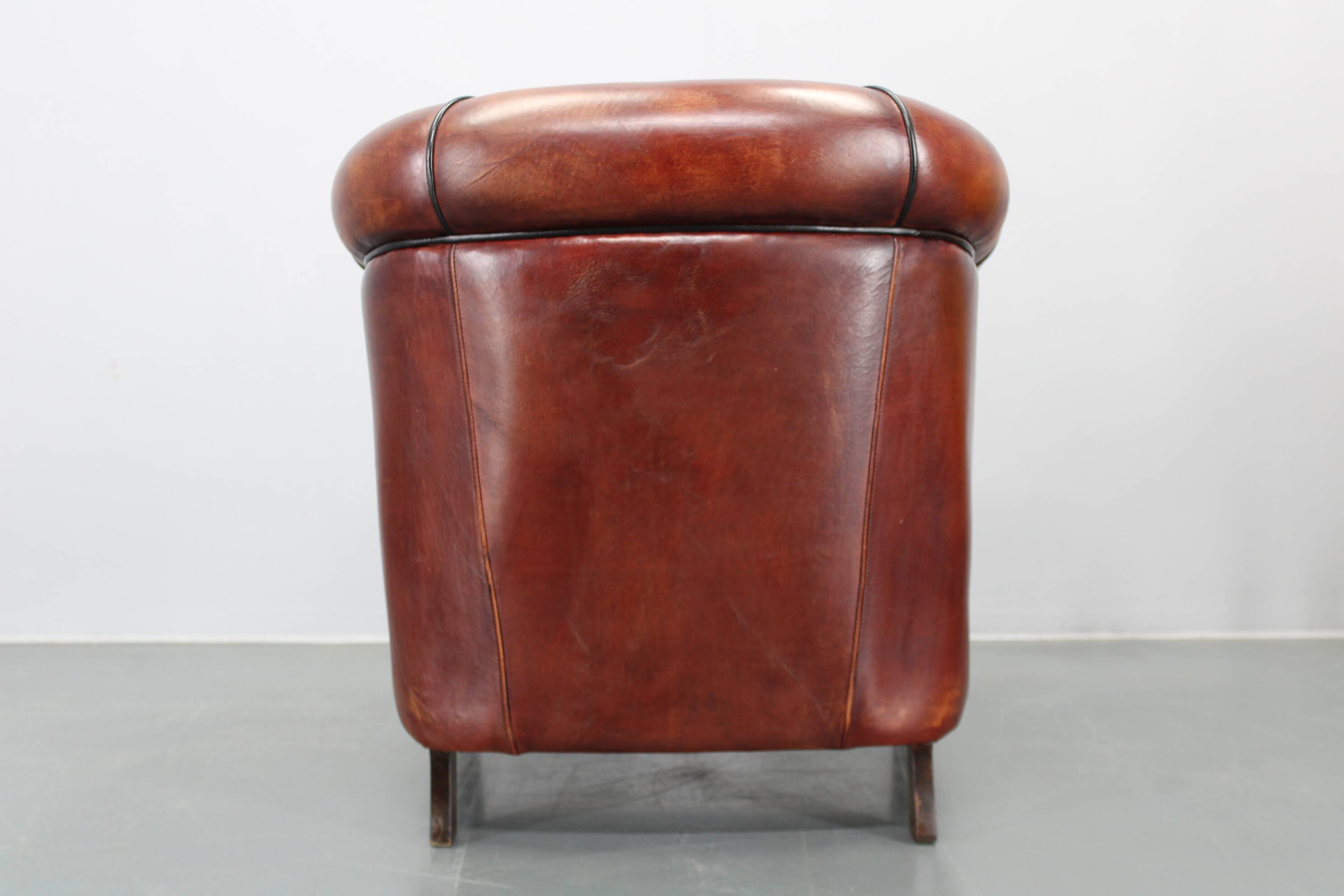 Fauteuil en cuir vintage, Tchécoslovaquie