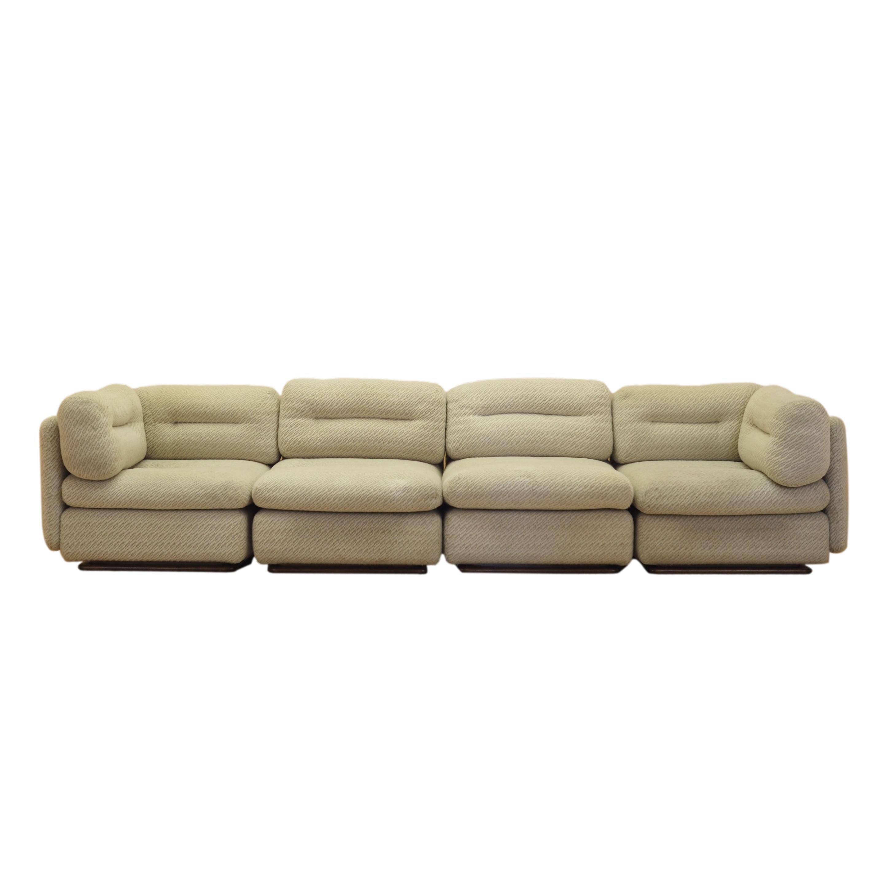 Beige modular sofa, Italian design, 1960s, made in Italy