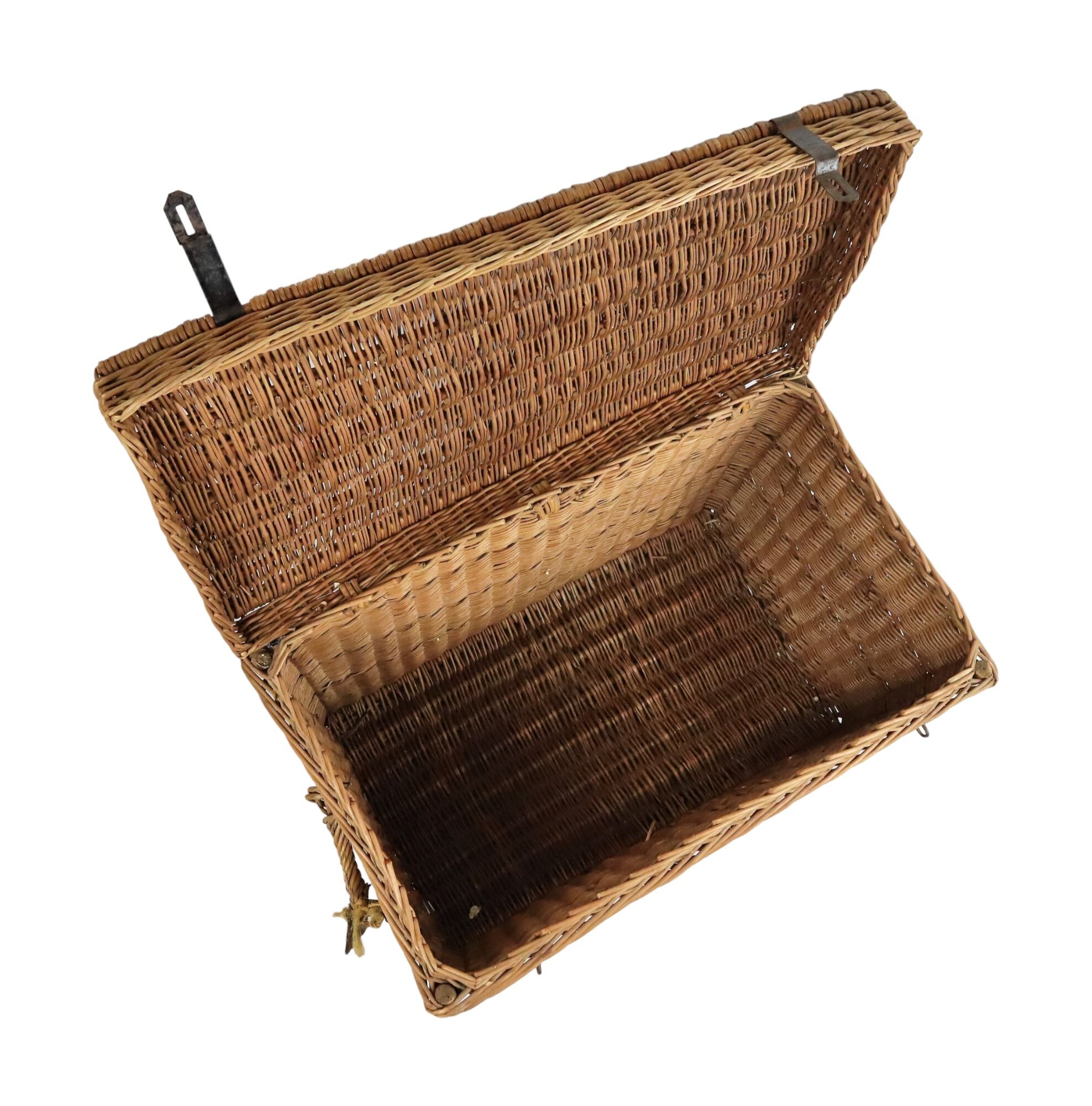 French wicker trunk
