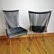 Paire de chaises scoubidou noir André Monpoix