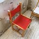 Set of 4 80s colored pine chairs