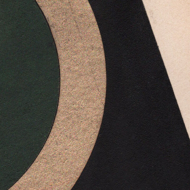 Collage on dated and signed paper without frame