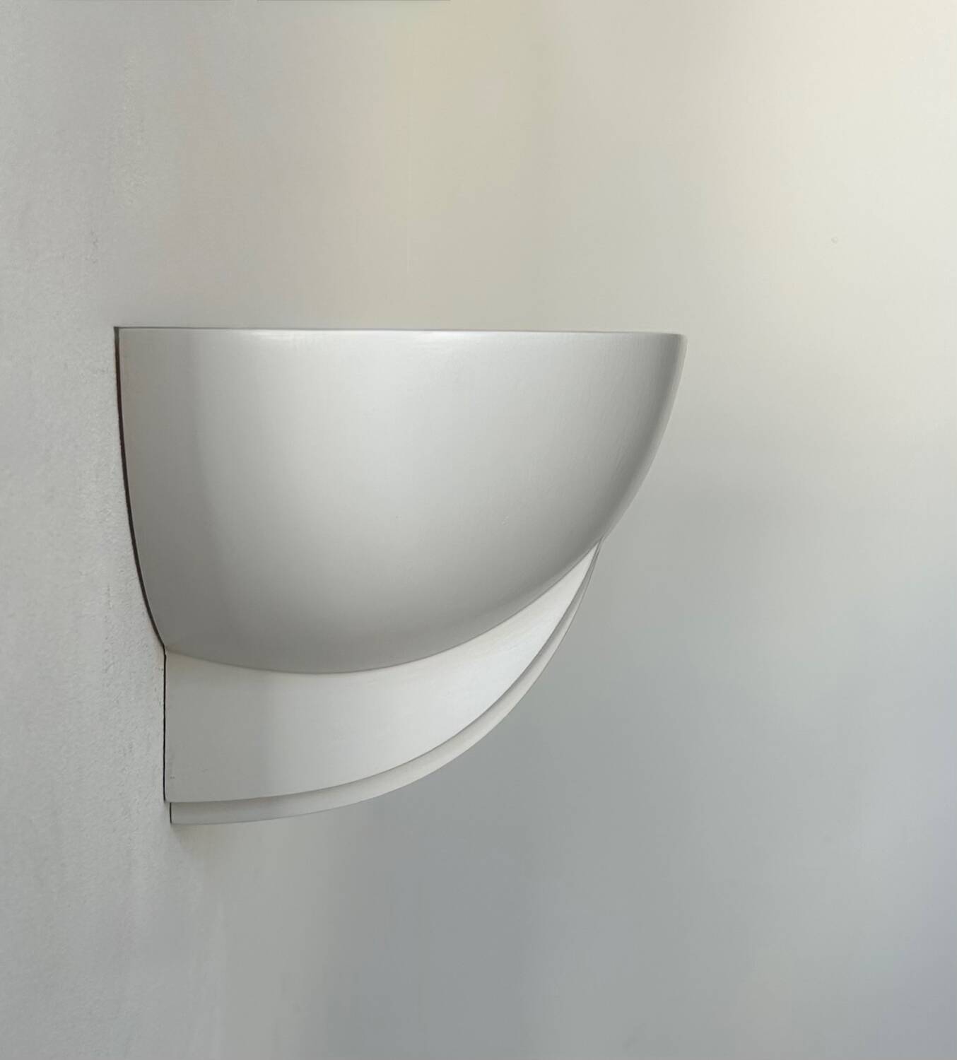 Pair of vintage plaster wall lights, France 1970