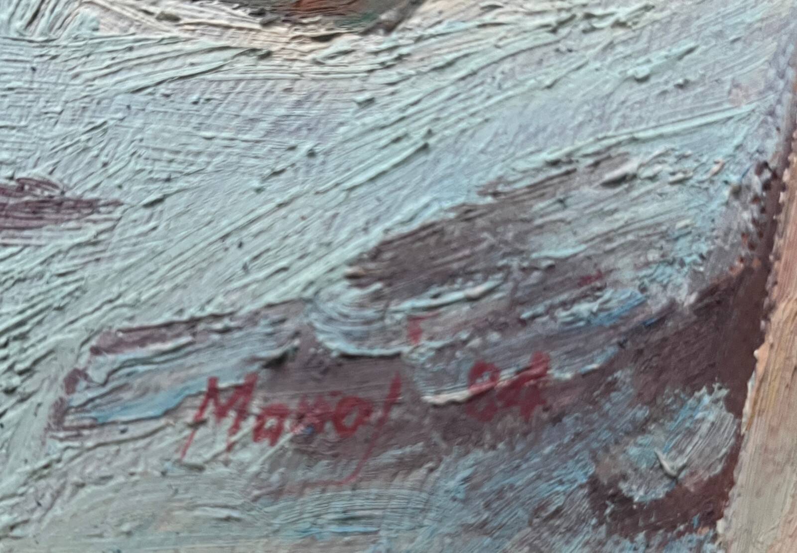 Tableau HSP "Paysage du Vietnam" signé J. Mamo 1984