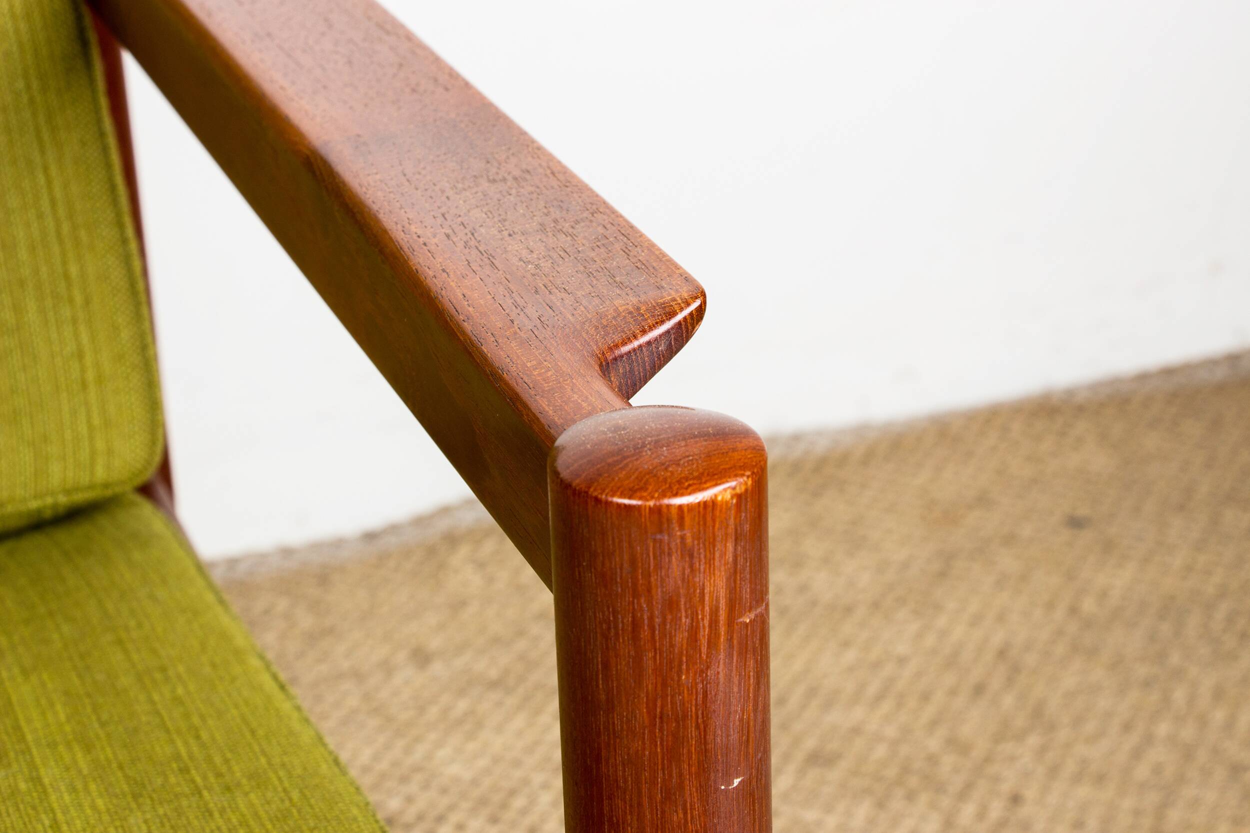 Danish Teak and fabric armchair by Børge Jensen & Sønner 1960.