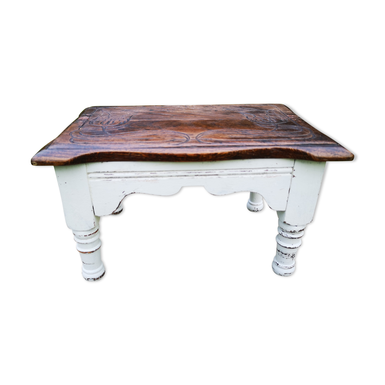 Bench rests feet patina vintage shabby chic gustavien art nouveau