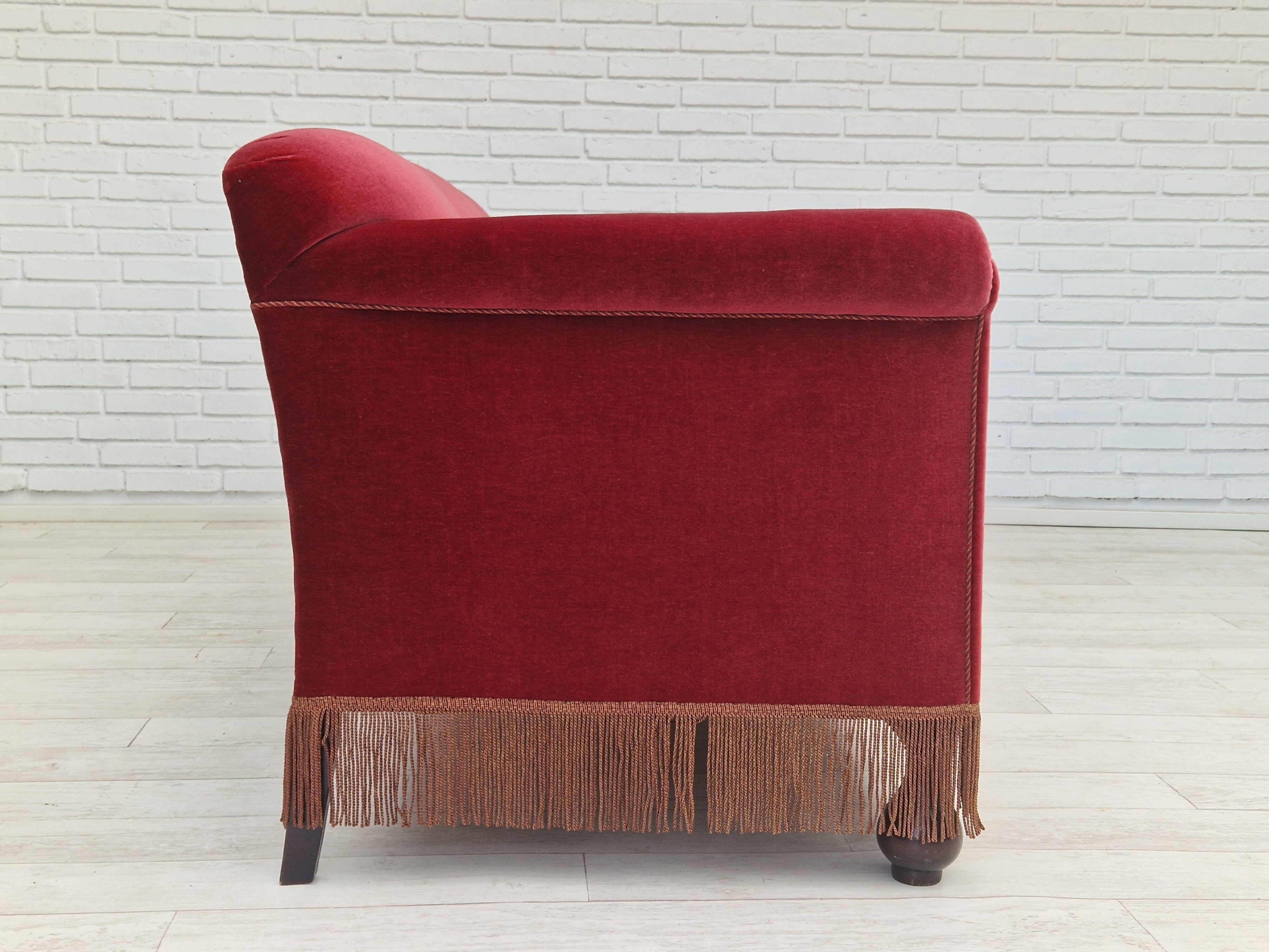 1960s, Danish vintage 2 seater sofa, velours