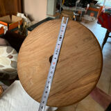 Solid oak turned lamp base