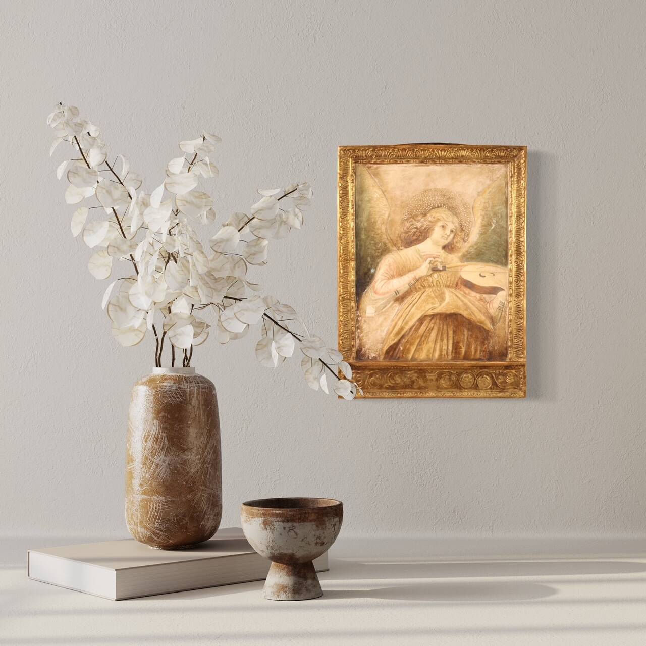 Bas-relief terracotta in terra di Signa stamped and numbered