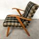 Vintage scottish plaid chair, 60s