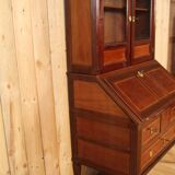 Scriban Bookcase In Solid Mahogany, 18th Century, Louis XVI, Port Furniture