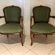 Pair of louis xv convertible armchairs