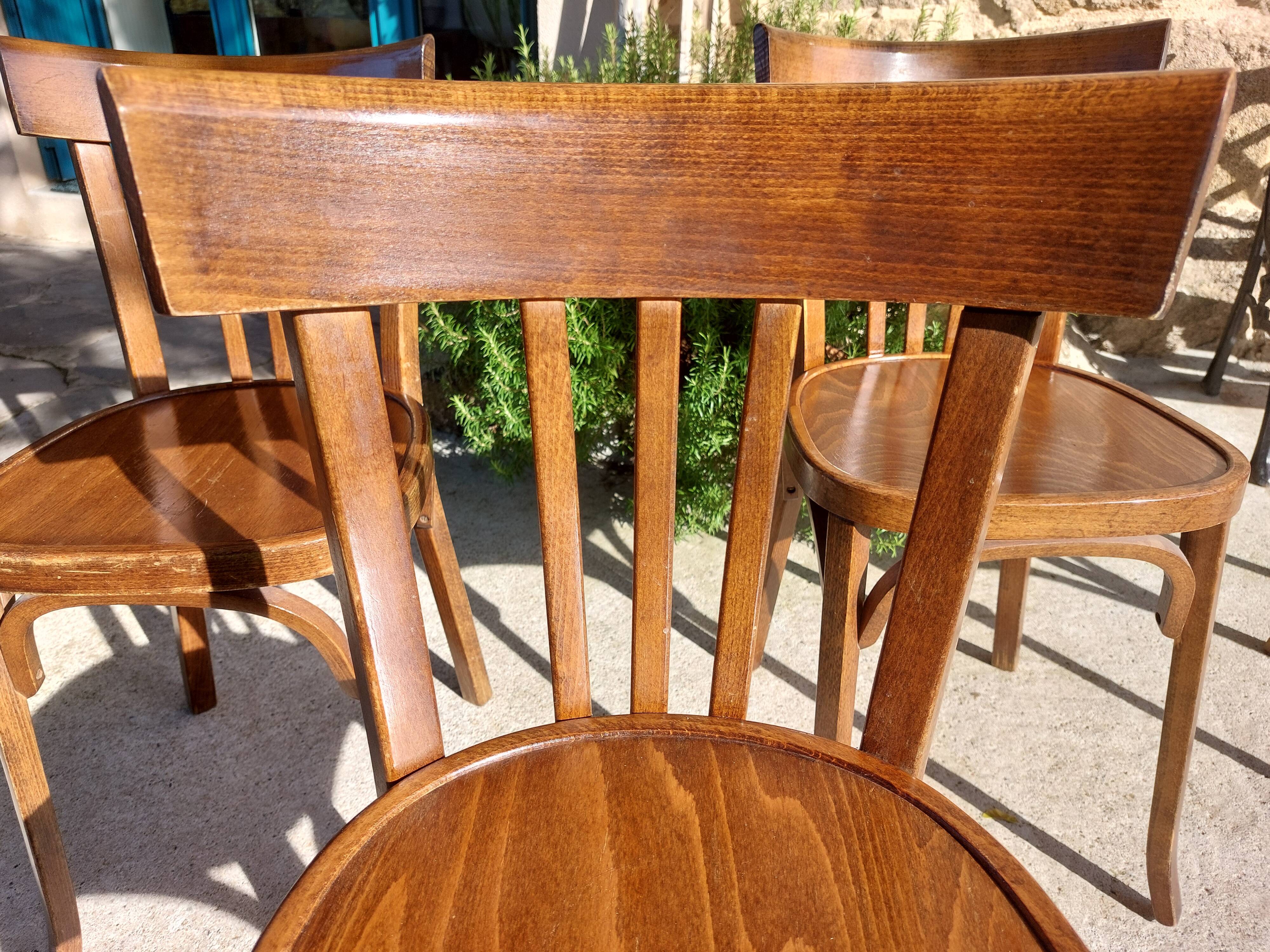 5 vintage Baumann bistro chairs