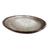 Large round stoneware dish signed Vallauris origin Diameter 30 cm