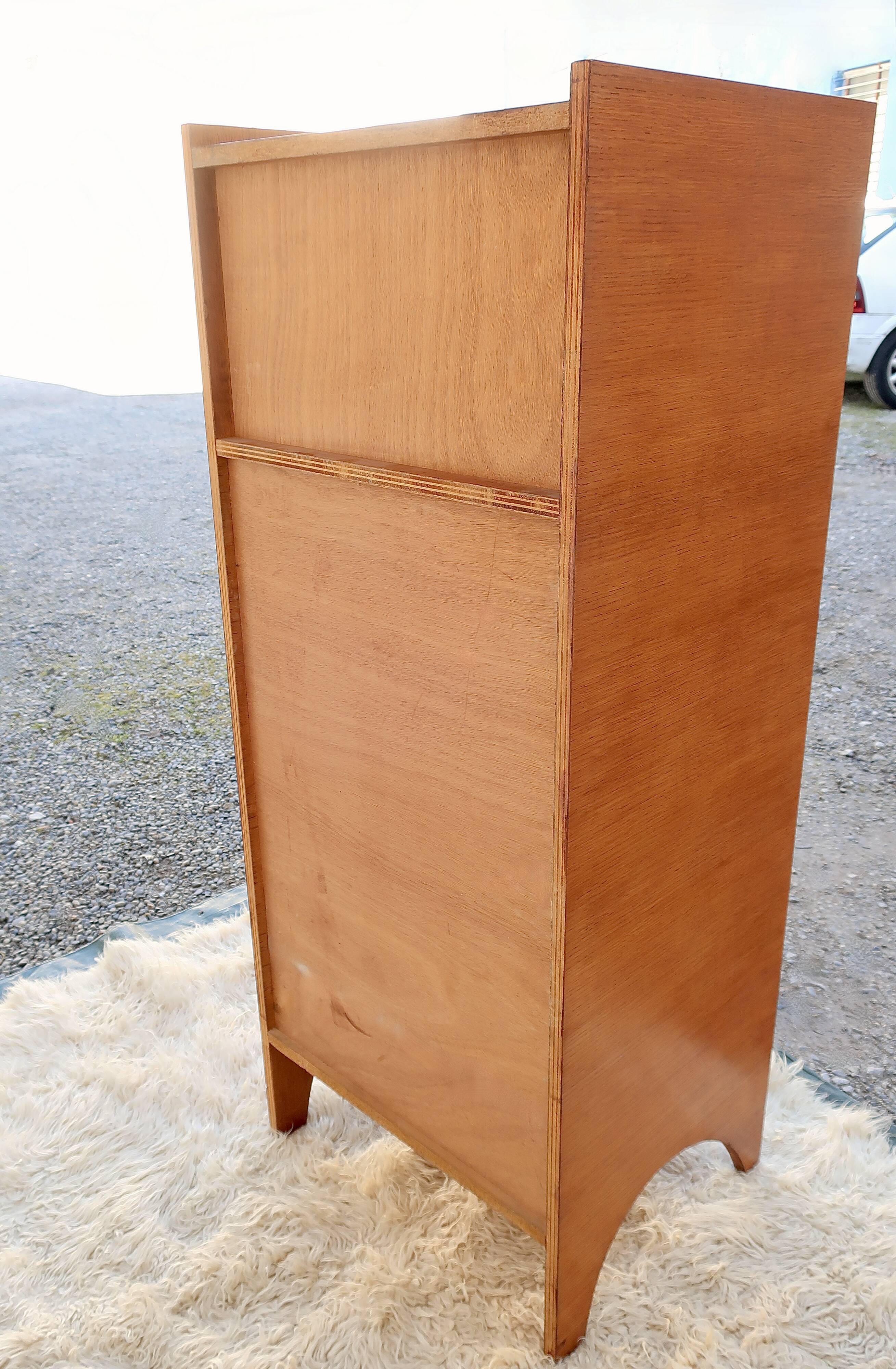 Chiffonnier en chêne clair vintage 1950