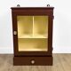 Antique wooden and glass wall cabinet