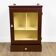 Antique wooden and glass wall cabinet