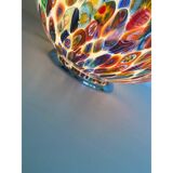 Lampe de table en verre de style oeuf de Murano multicolore floral contemporain, lot de 2 ou une paire de lustres