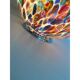 Lampe de table en verre de style oeuf de Murano multicolore floral contemporain, lot de 2 ou une paire de lustres