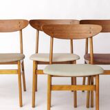 Set of 4 Danish Teak Dining Chairs by Farstrup Møbler – 1960s, Upholstered