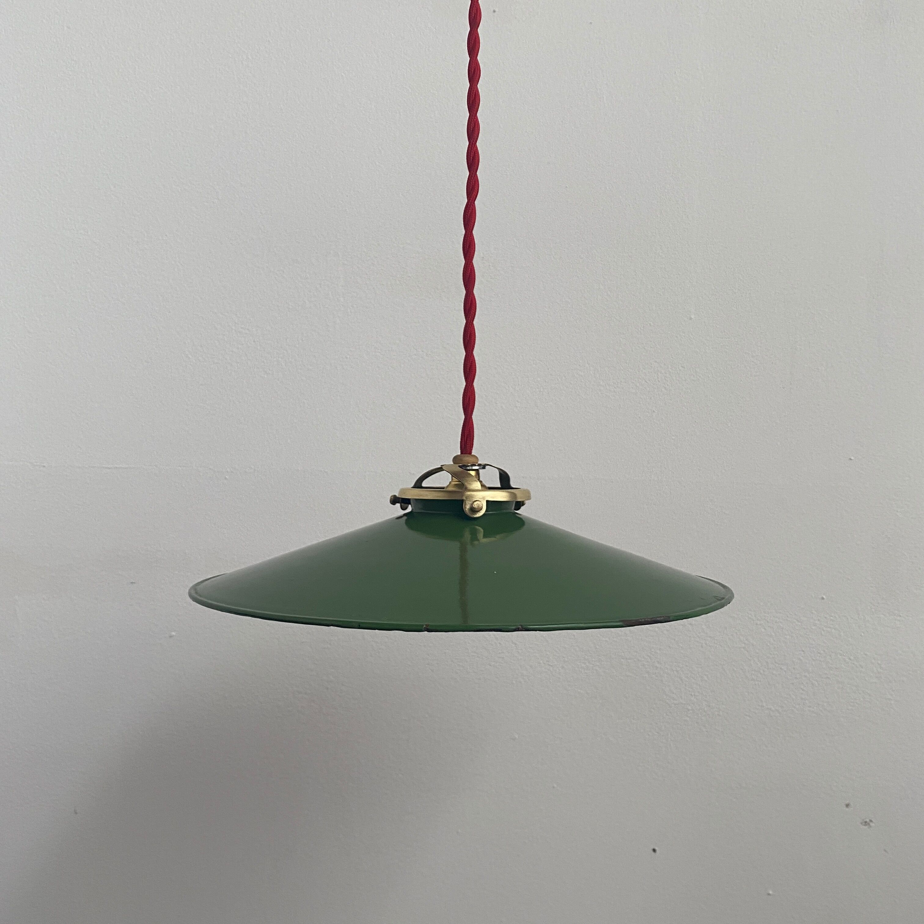 Lot 3 industrial suspensions emaillees flat 25 cm