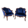 Antique pair of armchairs from the second half of the 19th century, France. After renovation.