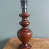 Turned wooden lamp base