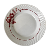 Plat creux Saint-Amand petites fleurs roses années 30