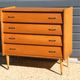 Light oak chest of drawers with 4 drawers from the 1960s.