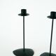 Pair of wrought iron candlesticks, Minimalist, Vintage