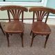 Lot de 4 chaises de bistrot en bois vintage