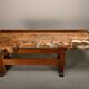Vintage Wooden Industrial Rustic Carpenter’s Workbench with Two Vises