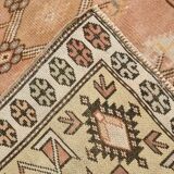 4x7 Cream & Brown Turkish Vintage Rug 120x211Cm SK 22198