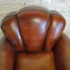 Club chair with floral backrest